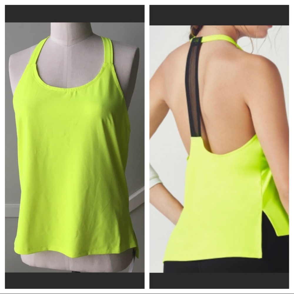 FABLETICS Demi Lovato Tansy Tank Yellow Workout NEW